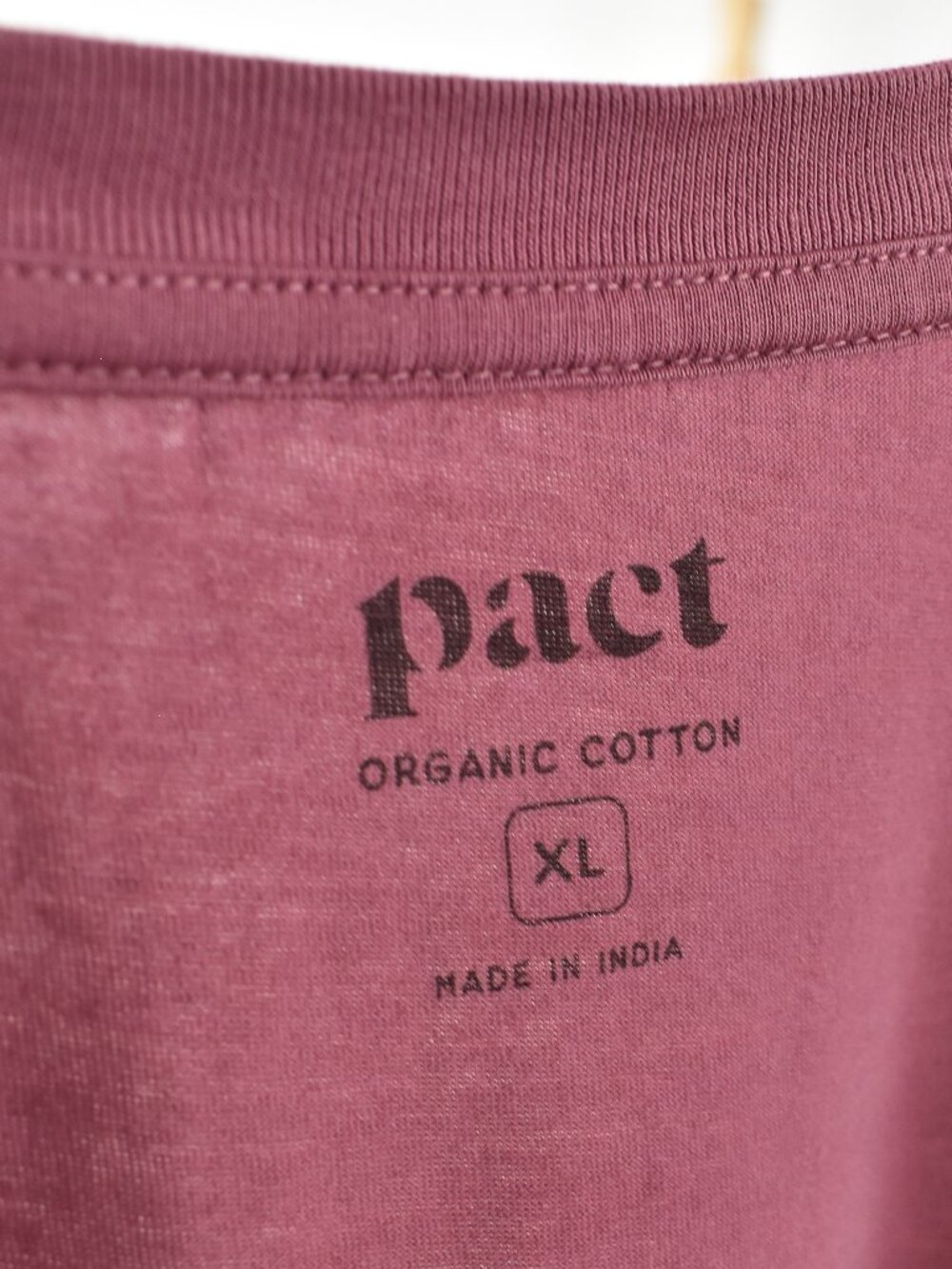 Pact Organic Cotton Softspun A-Line Tank Dress Mauve - XL - Picture 7 of 7